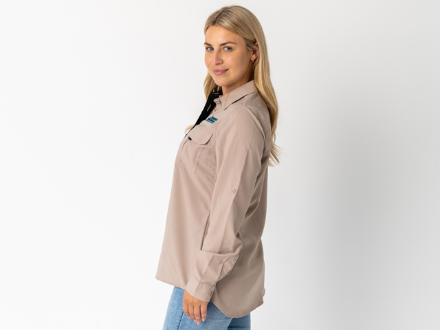 Superior Ladies Syzmik Fishing Shirt Sand (Each) - SUP-FISH-L-SAND-XXX